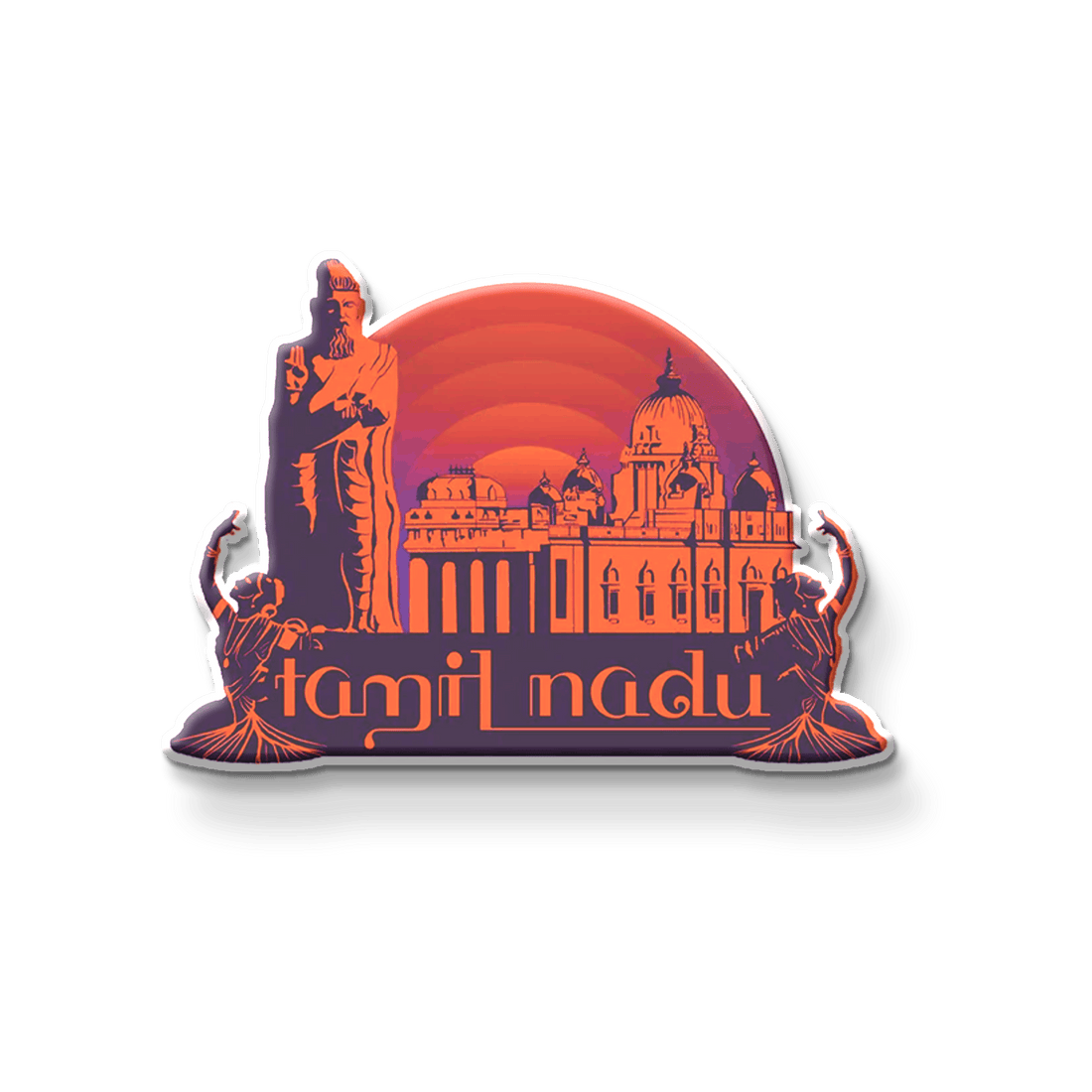 Nivaraprint Souvenir Wooden Fridge Magnet | Tamil Nadu