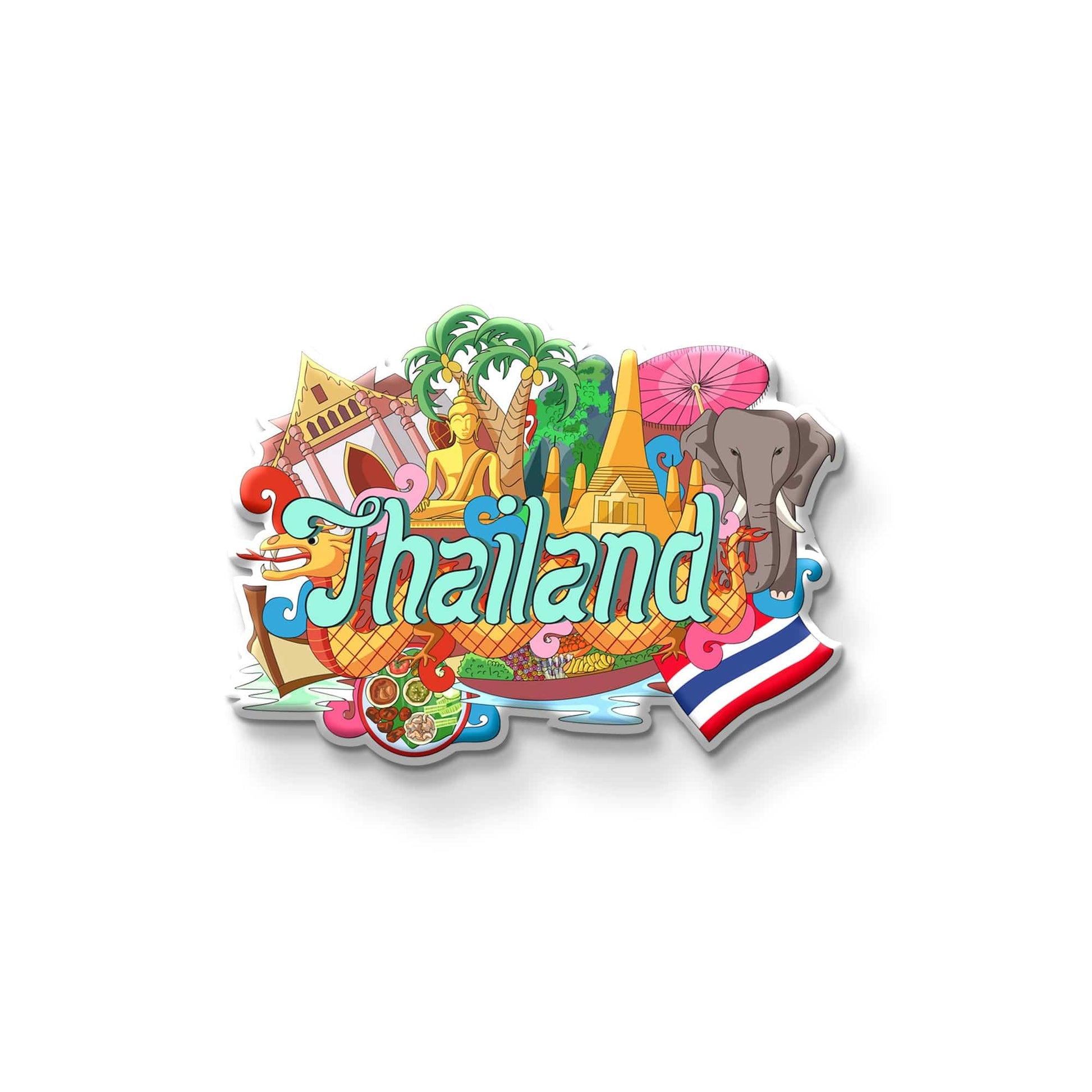 Nivaraprint Souvenir Wooden Fridge Magnet | Thailand