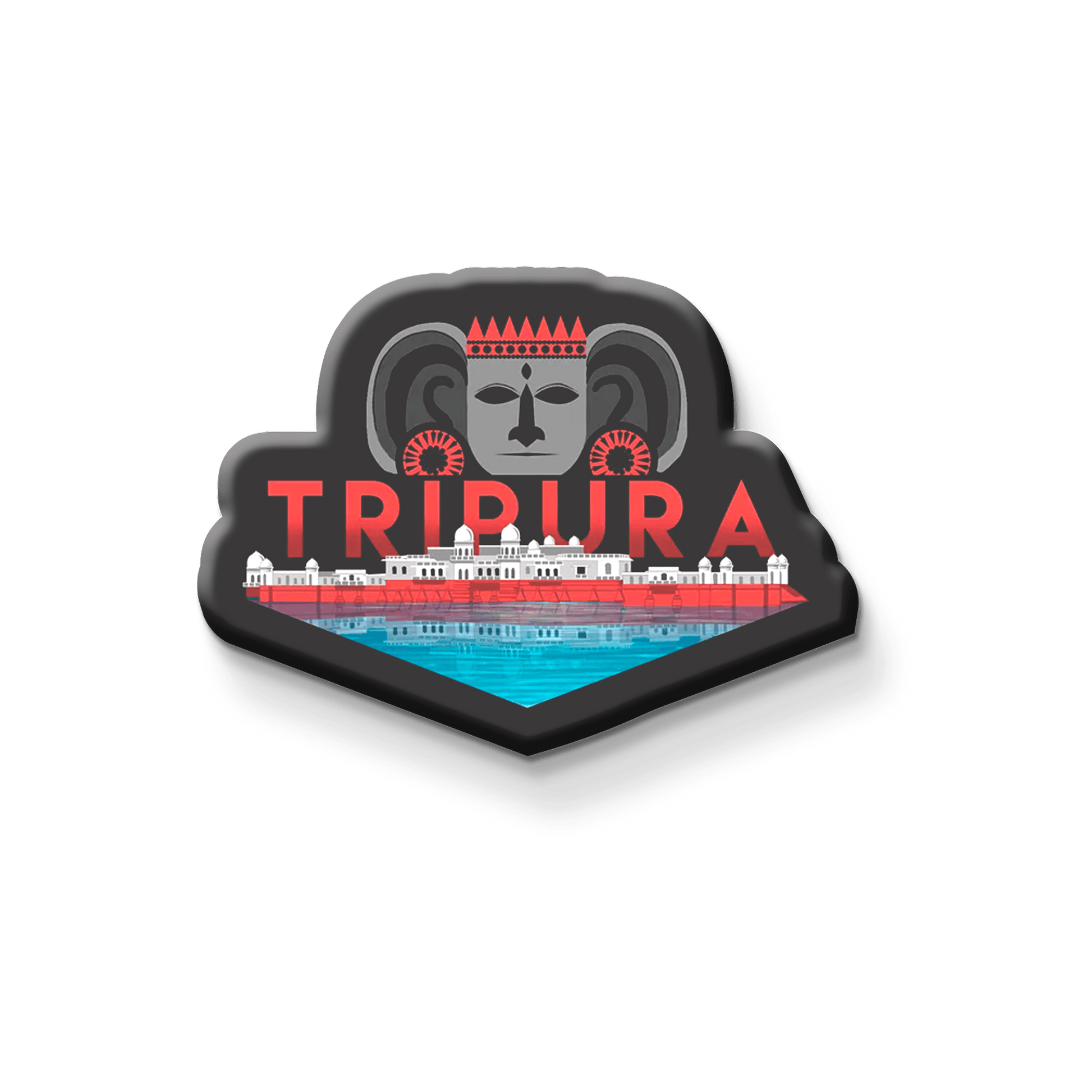 Nivaraprint Souvenir Wooden Fridge Magnet | Tripura