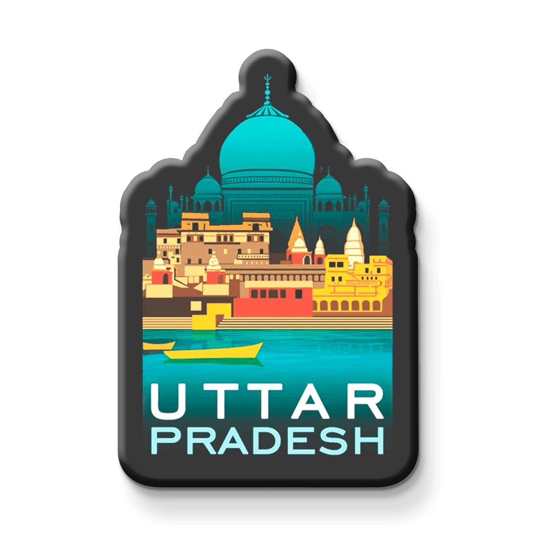 Nivaraprint Souvenir Wooden Fridge Magnet | Uttar Pradesh