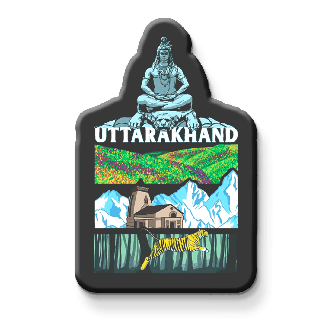 Nivaraprint Souvenir Wooden Fridge Magnet | Uttarakhand