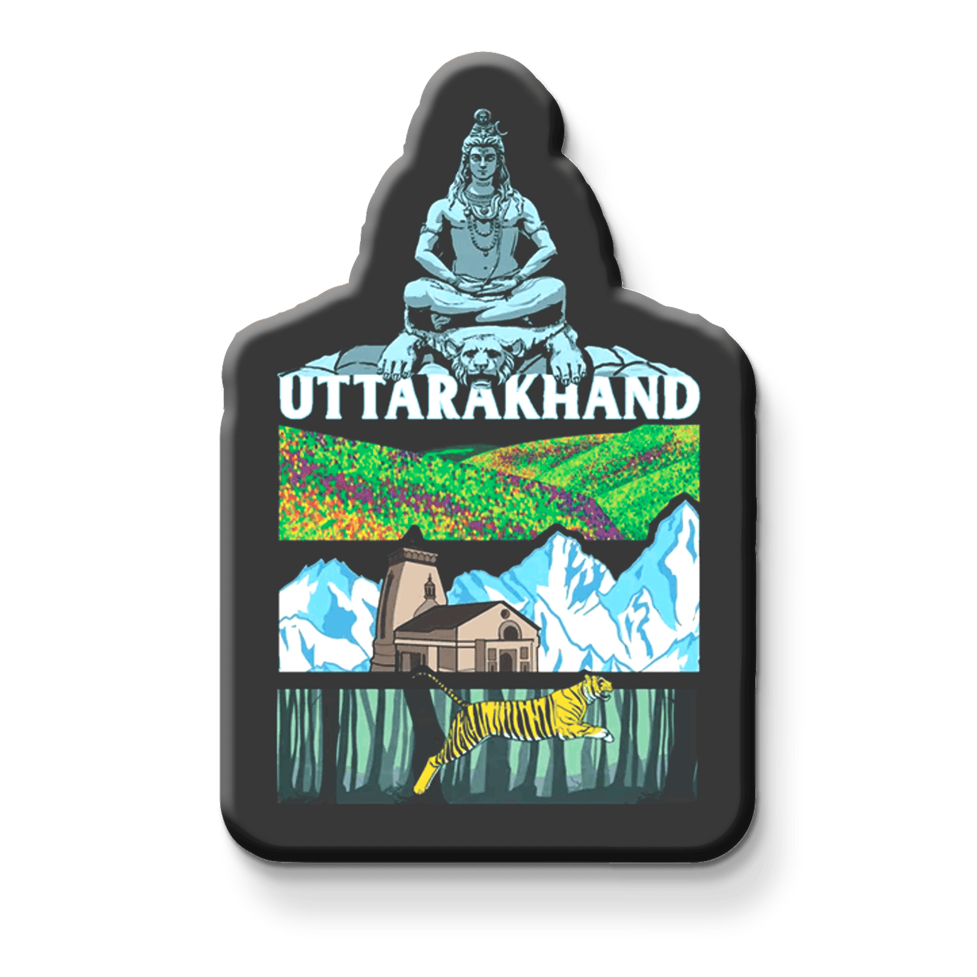 Nivaraprint Souvenir Wooden Fridge Magnet | Uttarakhand