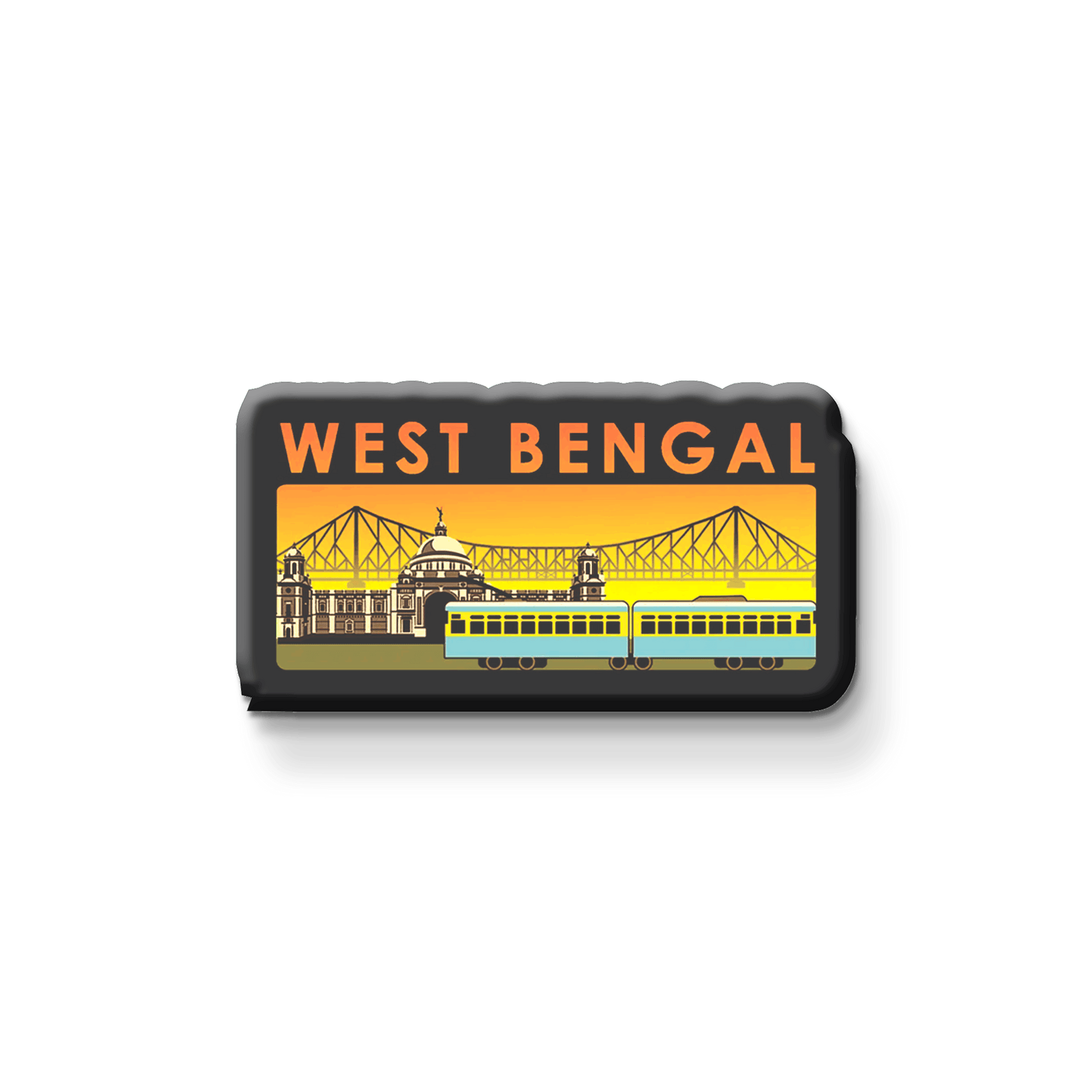 Nivaraprint Souvenir Wooden Fridge Magnet | West Bengal