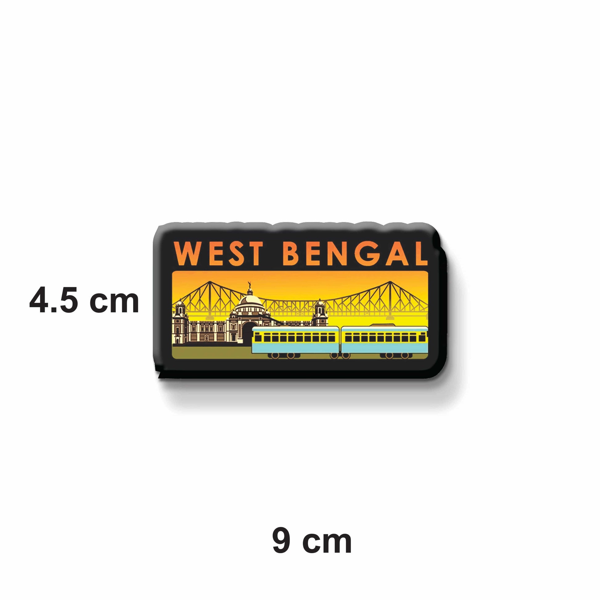 Nivaraprint Souvenir Wooden Fridge Magnet | West Bengal