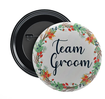 Nivaraprint Wedding Badges | Team Groom | Design 12