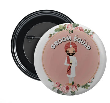 Nivaraprint Wedding Badges | Team Groom | Design 8