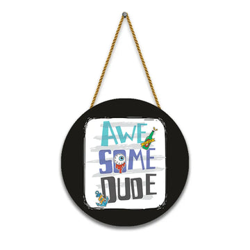 Nivaraprint Wooden Wall Hanging for Home Decoration | AWE SOME DUDE