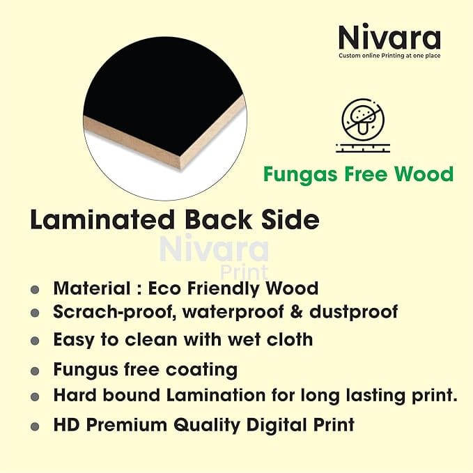 Nivaraprint Wooden Wall Hanging for Home Decoration | Animal Theme Wooden Wall Hanging