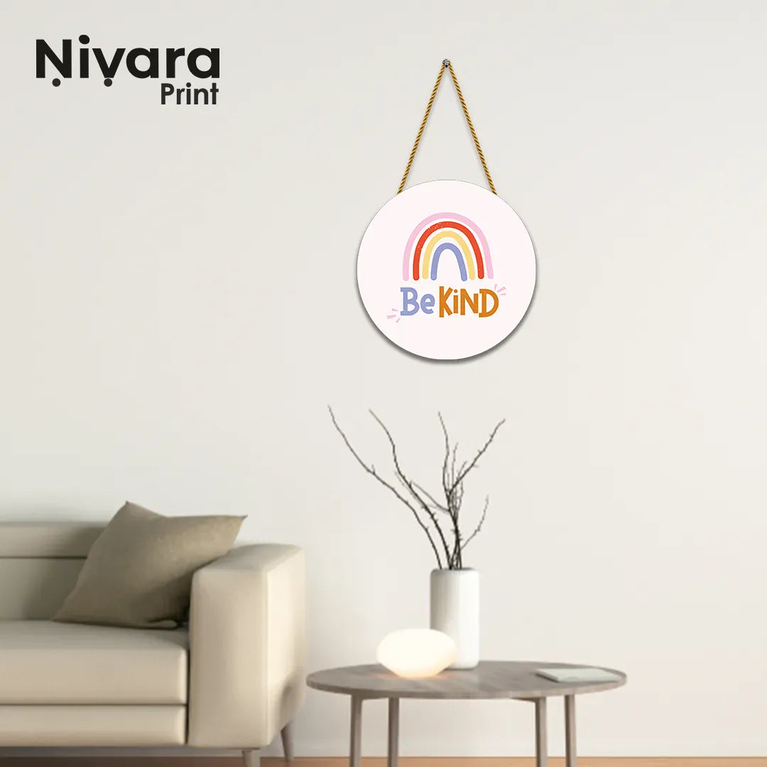 Nivaraprint Wooden Wall Hanging for Home Decoration | Be Kind