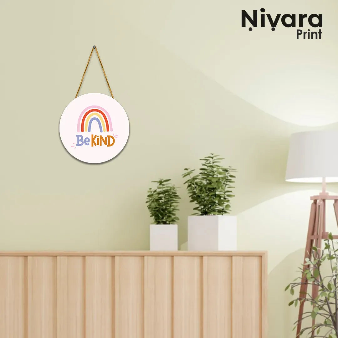 Nivaraprint Wooden Wall Hanging for Home Decoration | Be Kind
