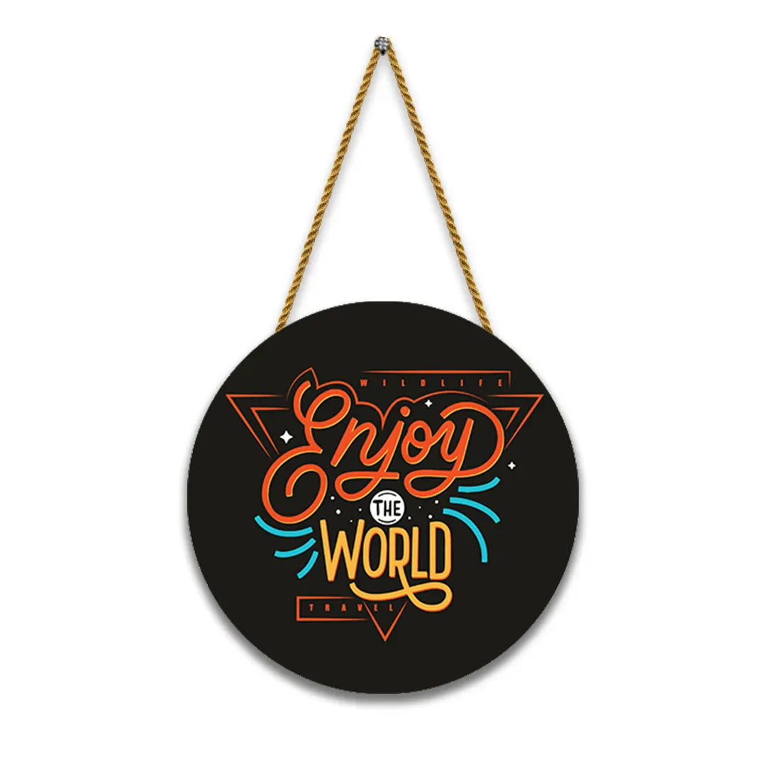 Nivaraprint Wooden Wall Hanging for Home Decoration | Enjoy The World