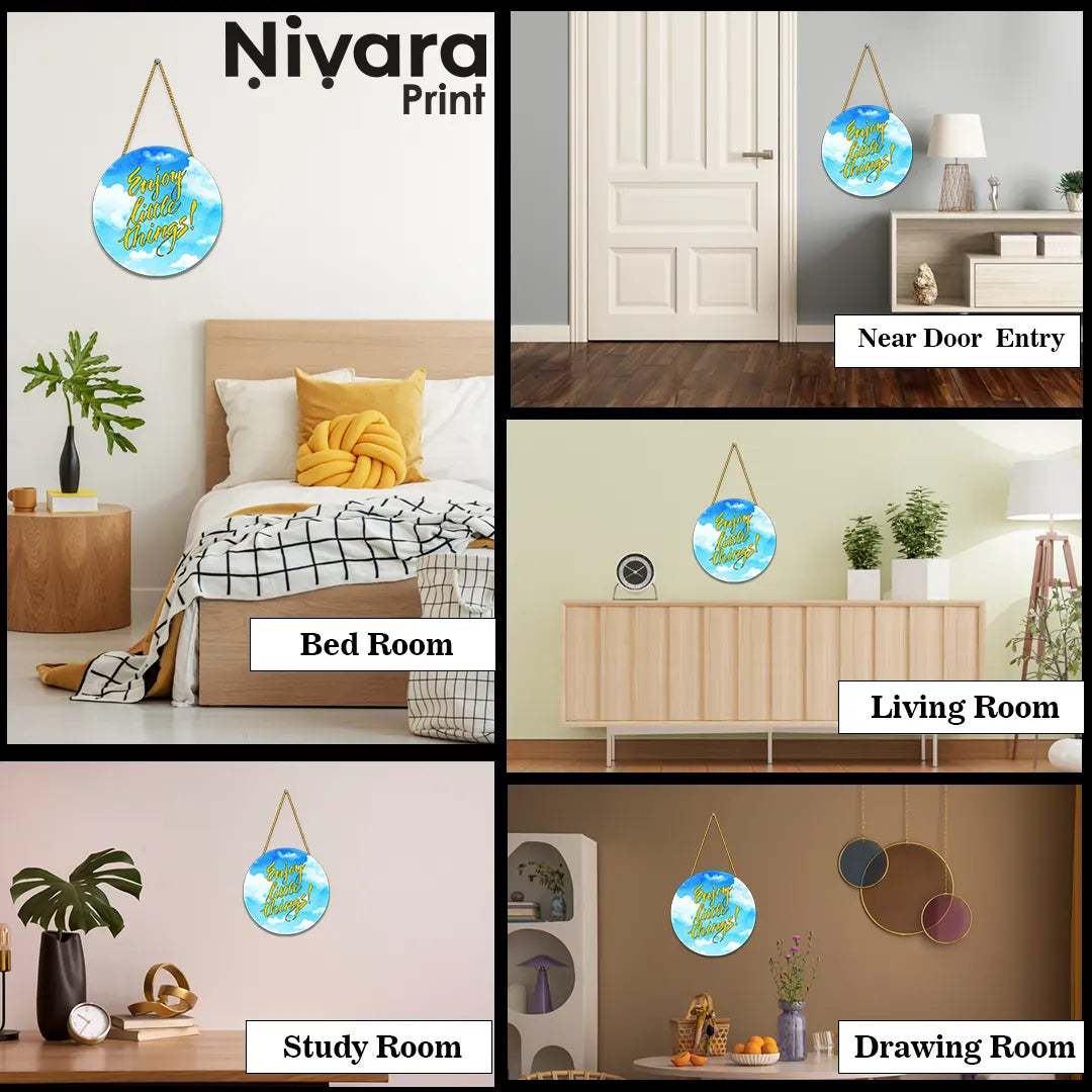 Nivaraprint Wooden Wall Hanging for Home Decoration | Enjoy little Things!
