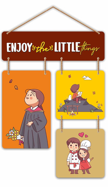 Nivaraprint Wooden Wall Hanging for Home Decoration | Enjoy the little things 02