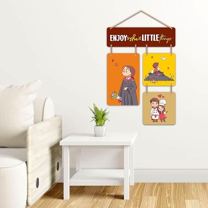 Nivaraprint Wooden Wall Hanging for Home Decoration | Enjoy the little things 02