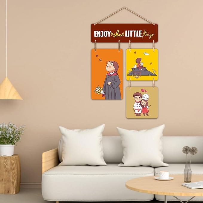 Nivaraprint Wooden Wall Hanging for Home Decoration | Enjoy the little things 02