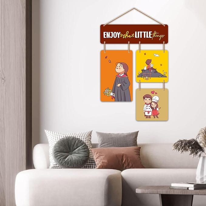 Nivaraprint Wooden Wall Hanging for Home Decoration | Enjoy the little things 02