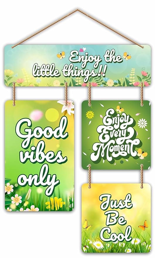 Nivaraprint Wooden Wall Hanging for Home Decoration | Enjoy the little things!!
