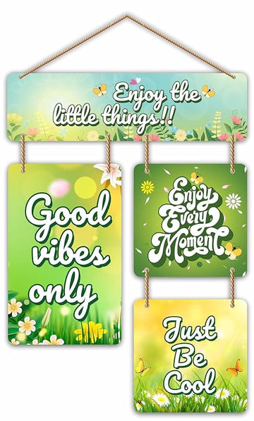 Nivaraprint Wooden Wall Hanging for Home Decoration | Enjoy the little things!!