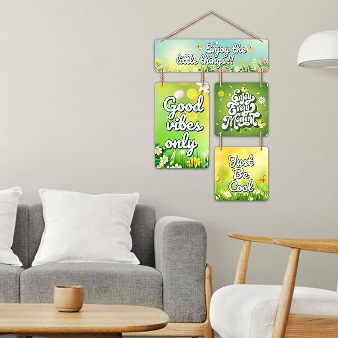 Nivaraprint Wooden Wall Hanging for Home Decoration | Enjoy the little things!!