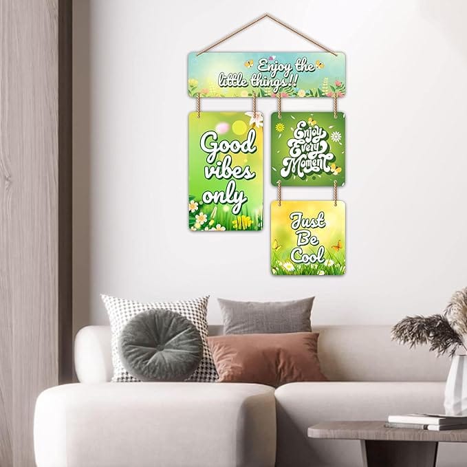 Nivaraprint Wooden Wall Hanging for Home Decoration | Enjoy the little things!!