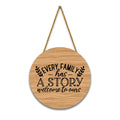 Nivaraprint Wooden Wall Hanging for Home Decoration | Every family has A story welcome to ours
