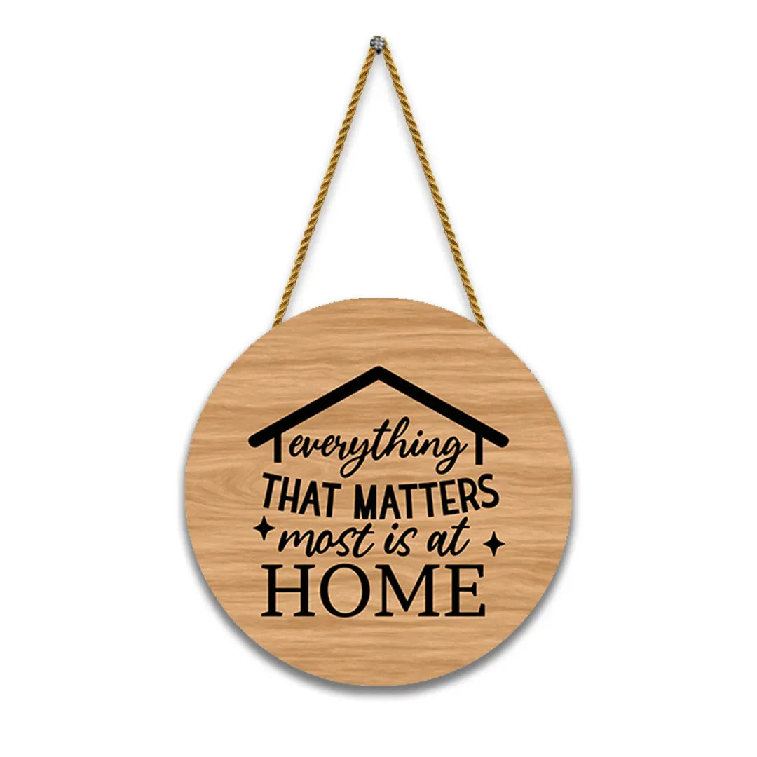 Nivaraprint Wooden Wall Hanging for Home Decoration | Everything that matters most is at HOME