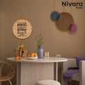 Nivaraprint Wooden Wall Hanging for Home Decoration | Families are like Branches on a tree we grow in different directoins yet our roots reamin as  one