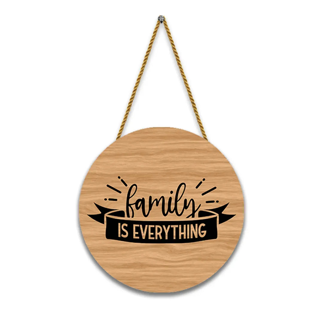 Nivaraprint Wooden Wall Hanging for Home Decoration | Family is Everything