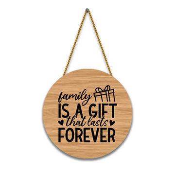Nivaraprint Wooden Wall Hanging for Home Decoration | Family is a gift that lasts forever