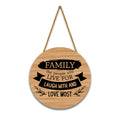 Nivaraprint Wooden Wall Hanging for Home Decoration | Family the people you live for laugh with and love most