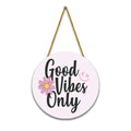 Nivaraprint Wooden Wall Hanging for Home Decoration | Good Vibes Only 01