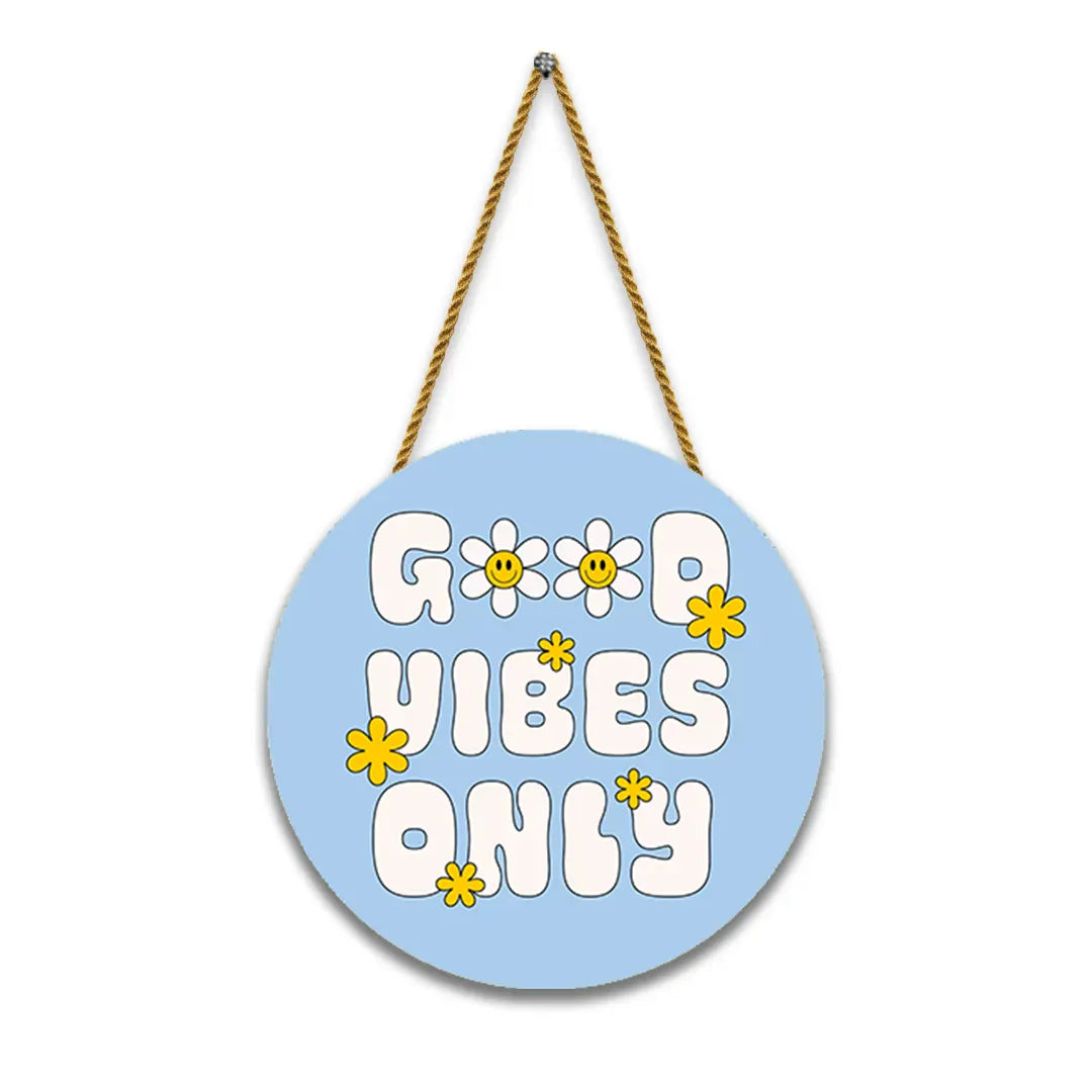 Nivaraprint Wooden Wall Hanging for Home Decoration | Good Vibes Only 02