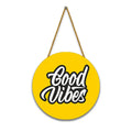 Nivaraprint Wooden Wall Hanging for Home Decoration | Good Vibes