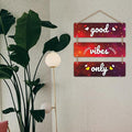 Nivaraprint Wooden Wall Hanging for Home Decoration | Good vibes only