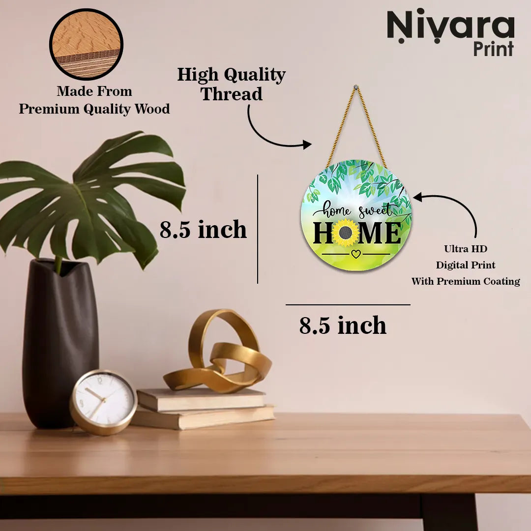Nivaraprint Wooden Wall Hanging for Home Decoration | HOME SWEET HOME 01