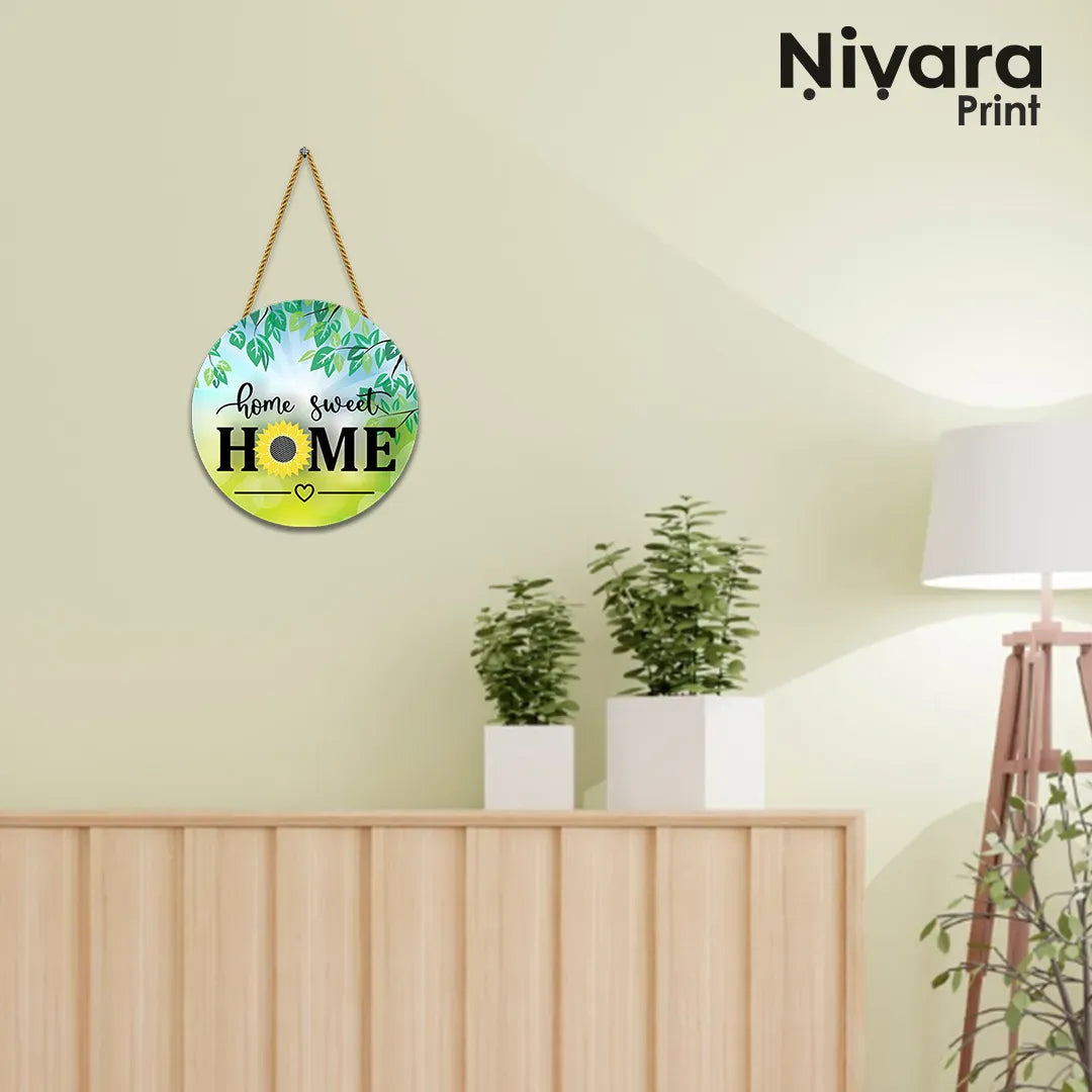 Nivaraprint Wooden Wall Hanging for Home Decoration | HOME SWEET HOME 01