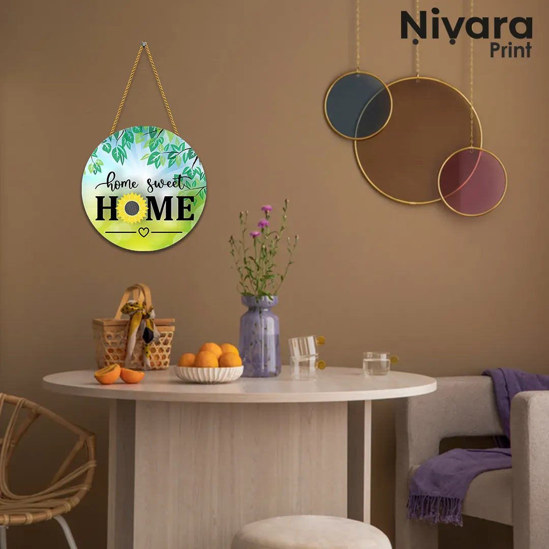 Nivaraprint Wooden Wall Hanging for Home Decoration | HOME SWEET HOME 01