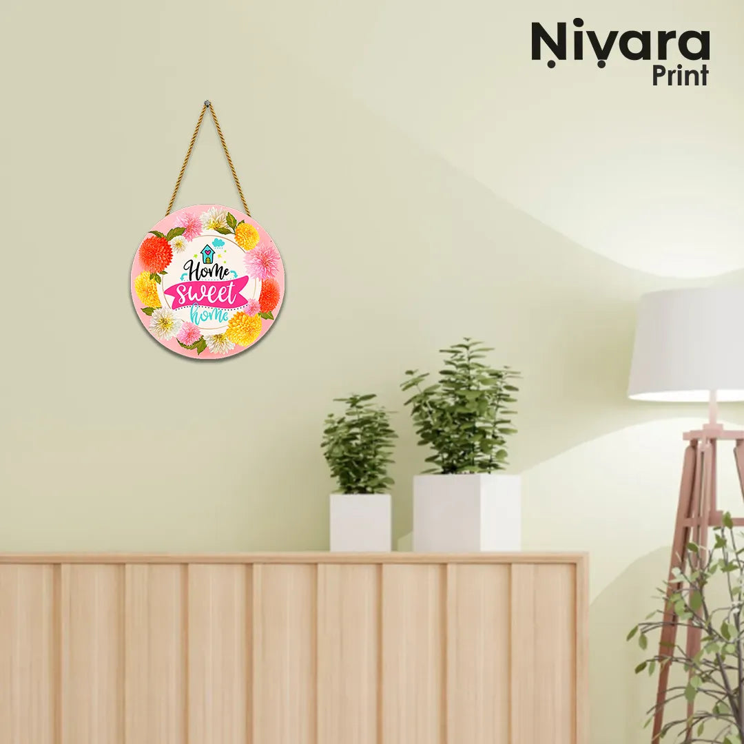 Nivaraprint Wooden Wall Hanging for Home Decoration | HOME SWEET HOME 04