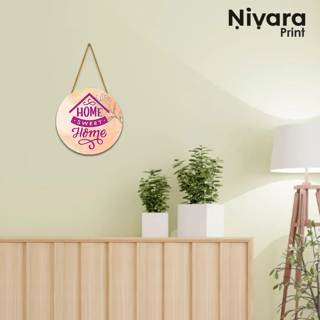 Nivaraprint Wooden Wall Hanging for Home Decoration | HOME SWEET HOME 05