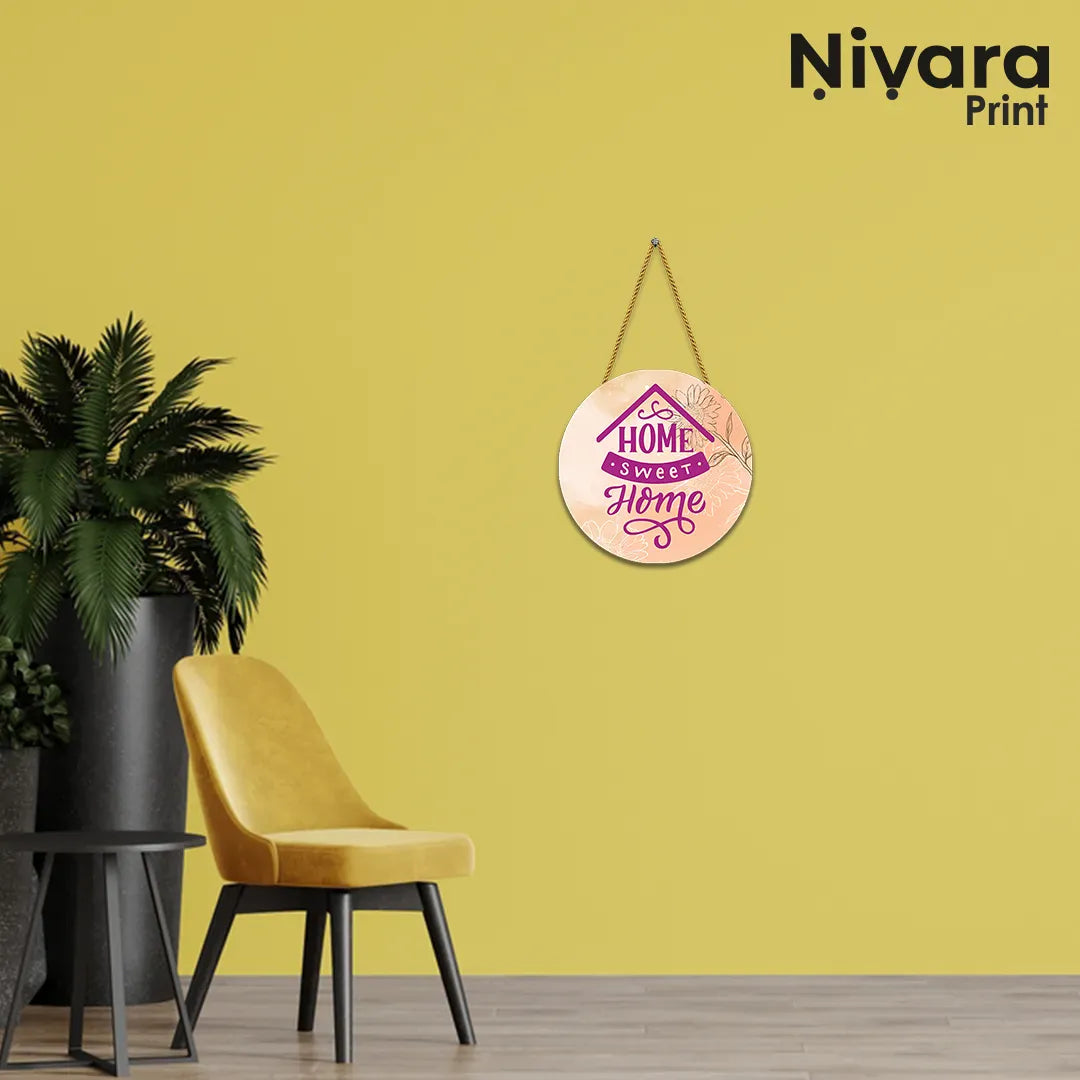 Nivaraprint Wooden Wall Hanging for Home Decoration | HOME SWEET HOME 05