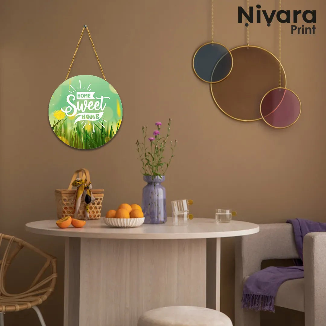 Nivaraprint Wooden Wall Hanging for Home Decoration | HOME SWEET HOME 06
