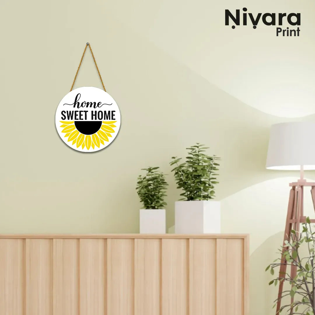 Nivaraprint Wooden Wall Hanging for Home Decoration | HOME SWEET HOME 07