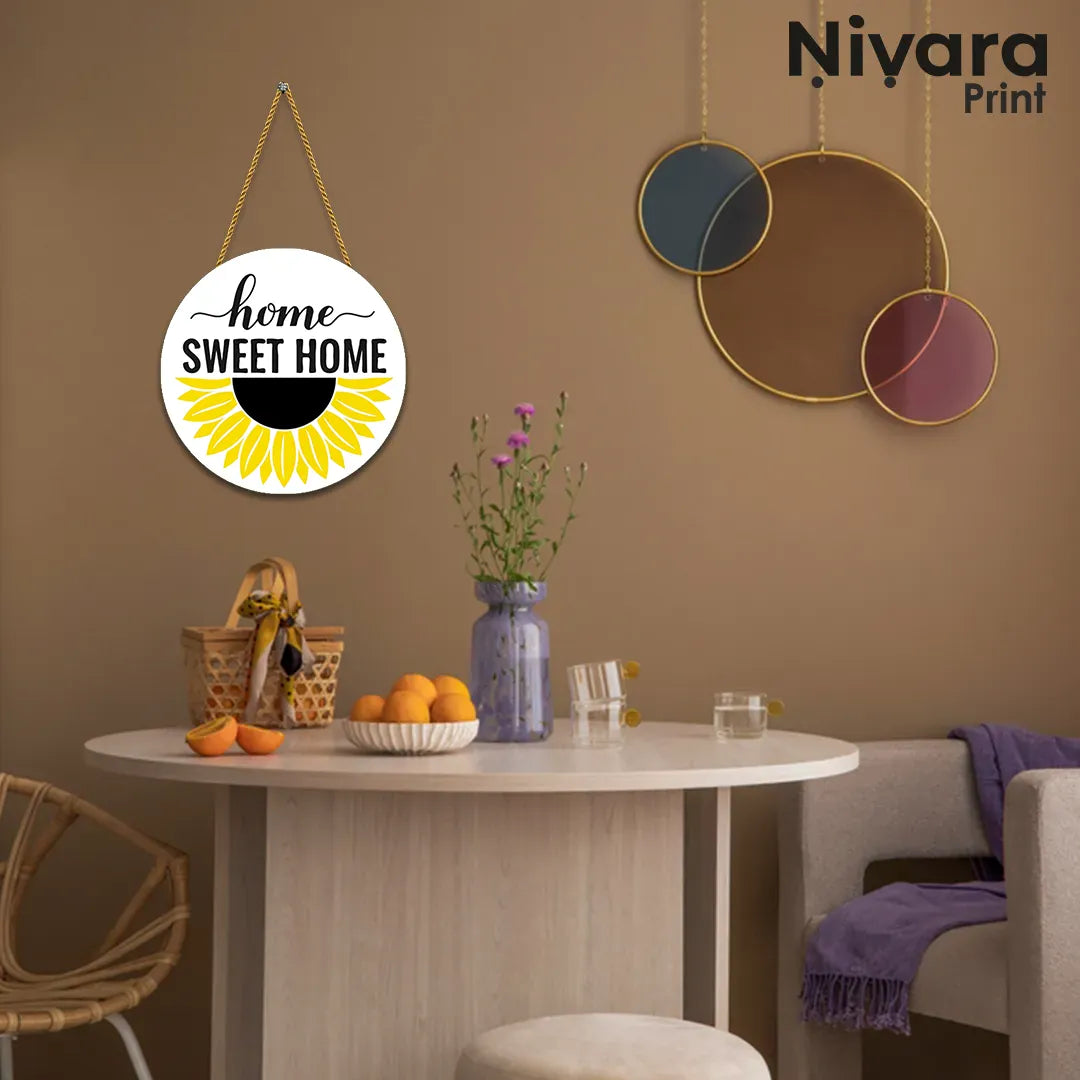 Nivaraprint Wooden Wall Hanging for Home Decoration | HOME SWEET HOME 07