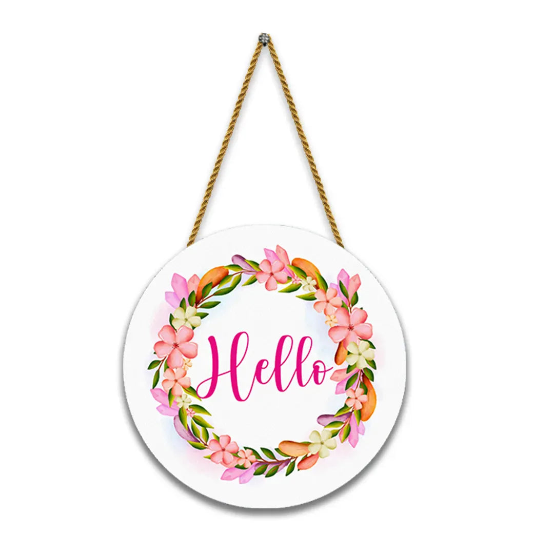 Nivaraprint Wooden Wall Hanging for Home Decoration | Hello