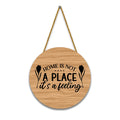 Nivaraprint Wooden Wall Hanging for Home Decoration | Home is not a place it's a feeling