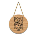 Nivaraprint Wooden Wall Hanging for Home Decoration | Home is wherever my brunch of crazies are