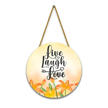 Nivaraprint Wooden Wall Hanging for Home Decoration | Live Laugh Love 01