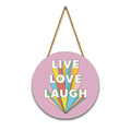 Nivaraprint Wooden Wall Hanging for Home Decoration | Live Love Laugh