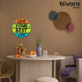 Nivaraprint Wooden Wall Hanging for Home Decoration | Live Your Best Life