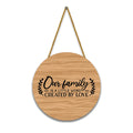 Nivaraprint Wooden Wall Hanging for Home Decoration | Our family is a little word created by love